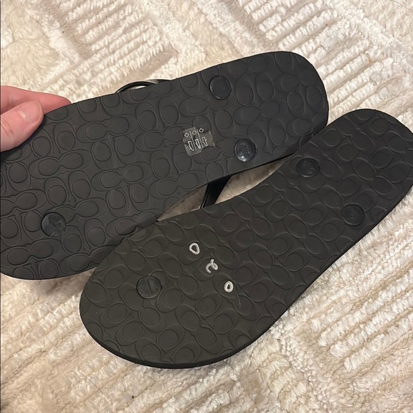 Coach Black Flip Flops - Picture 2 of 3